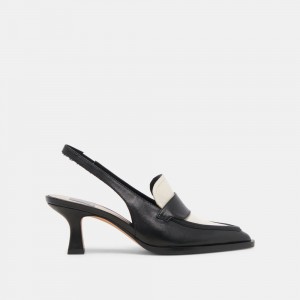 Dolce Vita Adele Leather Women Heels Black | US-746129IZS