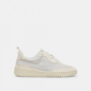 Dolce Vita Adella Leather Women Sneakers Cream | US-097186YJV