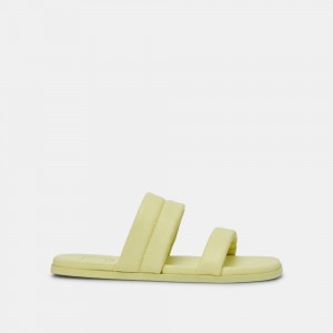 Dolce Vita Adore Leather Women Sandals Light Green | US-792685YHK