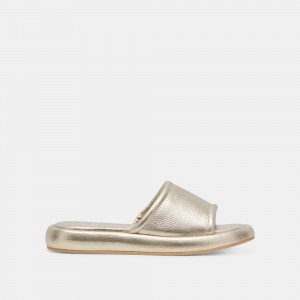 Dolce Vita Aisha Leather Women Sandals Gold | US-324591UPW