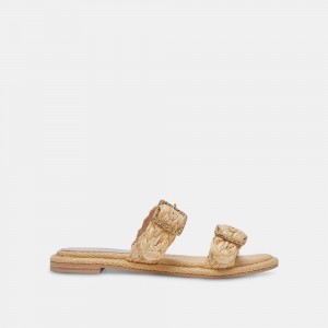 Dolce Vita Alaina Raffia Women Sandals Light Brown | US-371054IKF