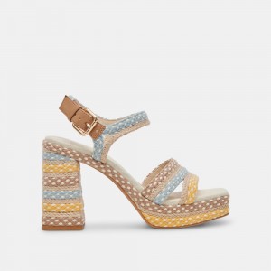 Dolce Vita Arnela Woven Women Heels Multicolor | US-326954EBW