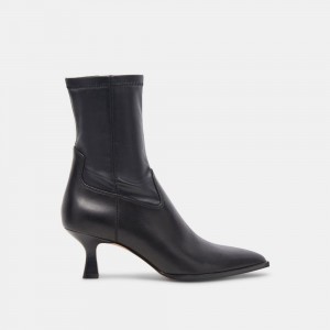 Dolce Vita Arya Leather Women Boots Black | US-083264EFC