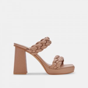 Dolce Vita Ashby Women Heels Sandals Beige | US-283075XNK