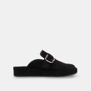 Dolce Vita Astor Suede Women Flats Black | US-620457BIS