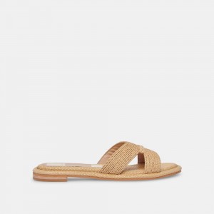 Dolce Vita Atomic Raffia Women Sandals Light Brown | US-932107JAR