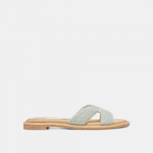 Dolce Vita Atomic Raffia Women Sandals Mint | US-406781LKZ