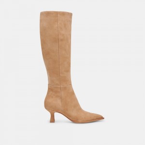 Dolce Vita Auggie Suede Women Boots Light Brown | US-058239VHI