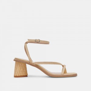 Dolce Vita Banita Raffia Women Sandals Light Brown | US-081259TCH