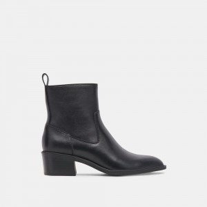 Dolce Vita Bili H2O Leather Women Booties Black | US-174936WPN