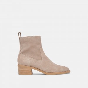 Dolce Vita Bili H2O Suede Women Booties Beige | US-573916TVU