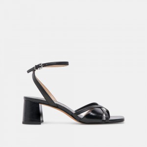 Dolce Vita Blakly Crinkle Patent Women Heels Black | US-436895ACV