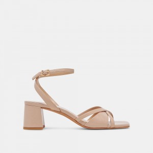 Dolce Vita Blakly Crinkle Patent Women Heels Beige | US-409512QOW