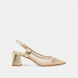 Dolce Vita Blondi Mesh Women Heels Beige | US-973658VJL