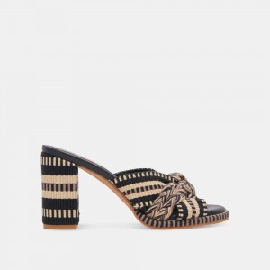 Dolce Vita Brilah Woven Women Heels Black | US-349508XHW