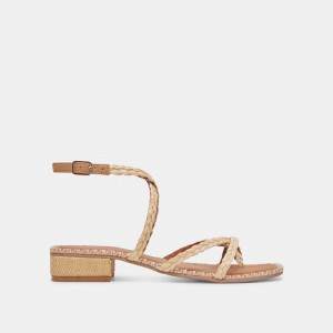 Dolce Vita Brinn Raffia Women Sandals Light Brown | US-560894NHO