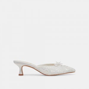 Dolce Vita Camile Wide Women Heels White | US-735846IOS