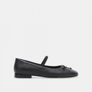 Dolce Vita Carin Leather Women Ballet Flats Black | US-780265TOH