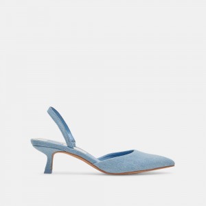 Dolce Vita Corsa Denim Women Heels Blue | US-524916VWS