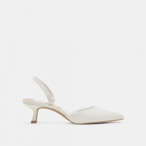 Dolce Vita Corsa Leather Women Heels White | US-032194SOU