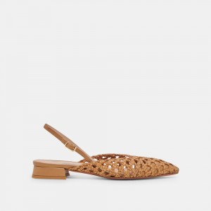 Dolce Vita Cyndi Woven Women Flats Brown | US-783269PWQ