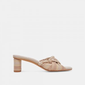 Dolce Vita Dallie Woven Women Heels Beige / White | US-798210RVN