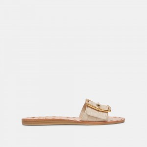 Dolce Vita Dasa Leather Women Sandals Cream | US-295170FOU