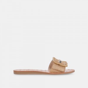 Dolce Vita Dasa Raffia Women Sandals Brown | US-481930DMS