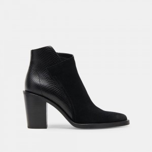 Dolce Vita Deena Suede Women Booties Black | US-192840OFN