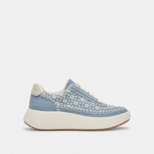 Dolce Vita Dolen Denim Women Sneakers Blue | US-810693ZVH