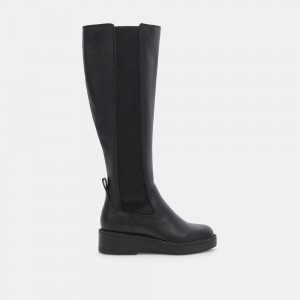 Dolce Vita Eamon H2O Leather Women Chelsea Boots Black | US-174806GDR