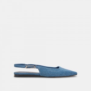 Dolce Vita Elley Denim Women Flats Blue | US-087325CUB