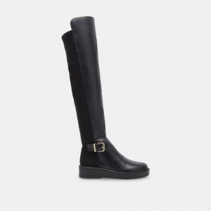 Dolce Vita Ember Leather Women Boots Black | US-296574JPZ