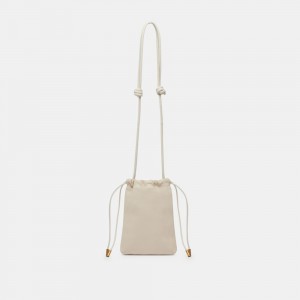 Dolce Vita Evie Crossbody Leather Women Pouch Cream | US-821049MVG