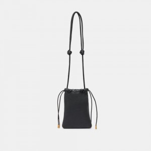 Dolce Vita Evie Crossbody Leather Women Pouch Black | US-987042BJI