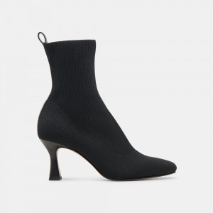 Dolce Vita Glamor Knit Women Boots Black | US-107598VOM