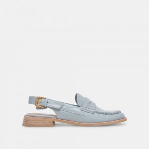 Dolce Vita Hardi Crinkle Patent Women Loafers Light Blue | US-745831WXA