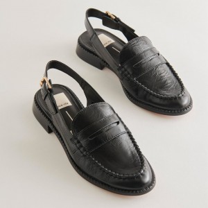 Dolce Vita Hardi Crinkle Patent Women Loafers Black | US-230165YFW