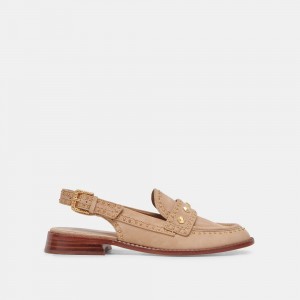 Dolce Vita Hardi Stud Suede Women Loafers Beige | US-015324MIZ