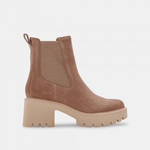 Dolce Vita Hawk H2O Suede Women Booties Beige | US-215739YTF