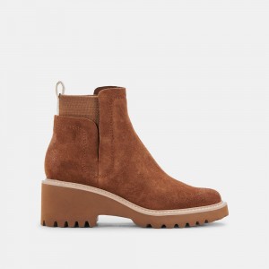 Dolce Vita Huey H2O Suede Women Boots Brown | US-274983NUJ