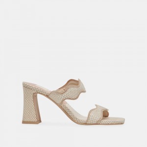 Dolce Vita Ilva Leather Women Heels White | US-423067VGI