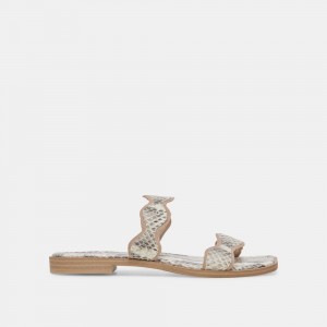 Dolce Vita Ilva Leather Women Sandals Grey / White | US-748521OZH