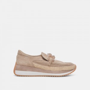 Dolce Vita Jadah Suede Women Sneakers Beige | US-726893UNI