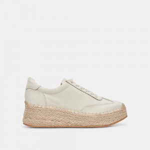 Dolce Vita Jaja Leather Women Sneakers White | US-643029UIR