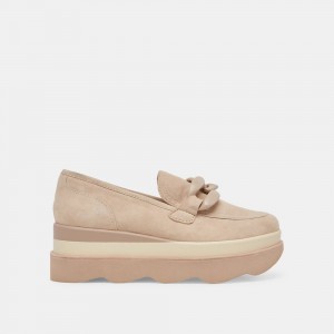 Dolce Vita Jaksen Suede Women Sneakers Beige | US-714863VAB