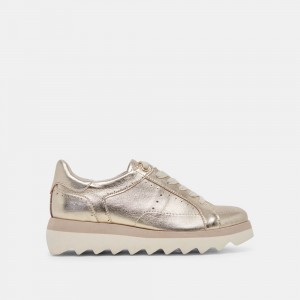 Dolce Vita Jorgie Leather Women Sneakers Platinum | US-372904KQS