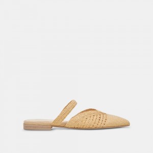 Dolce Vita Kaline Raffia Women Flats Brown | US-382714OUE