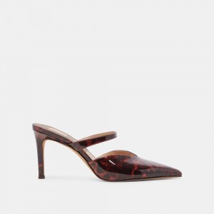 Dolce Vita Kanika Leather Women Heels Dark Red | US-812453YVB