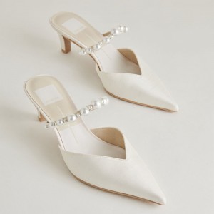 Dolce Vita Kanika Pearl Mid Women Heels White | US-183569QAD